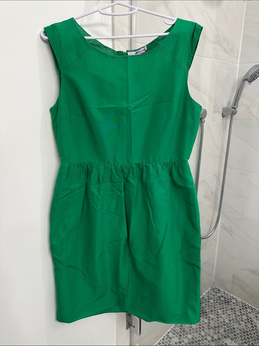 J. Crew Emerald Green Cap-Sleeve Fit-and-Flare Mini Dress